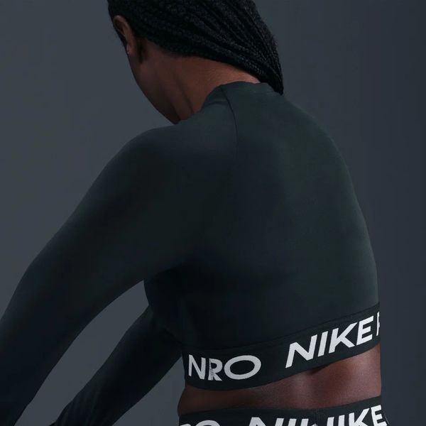 Лонгслів зелений Nike pro FV5484-390 qyz-mfe-lpf фото